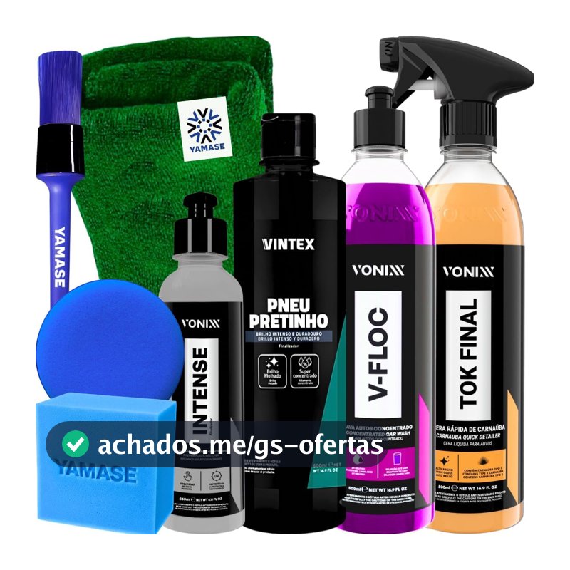KIT SHAMPOO V-FLOC CERA TOK FINAL REVITALIZADOR INTENSE 240ML VONIXX PRETINHO VINTEX