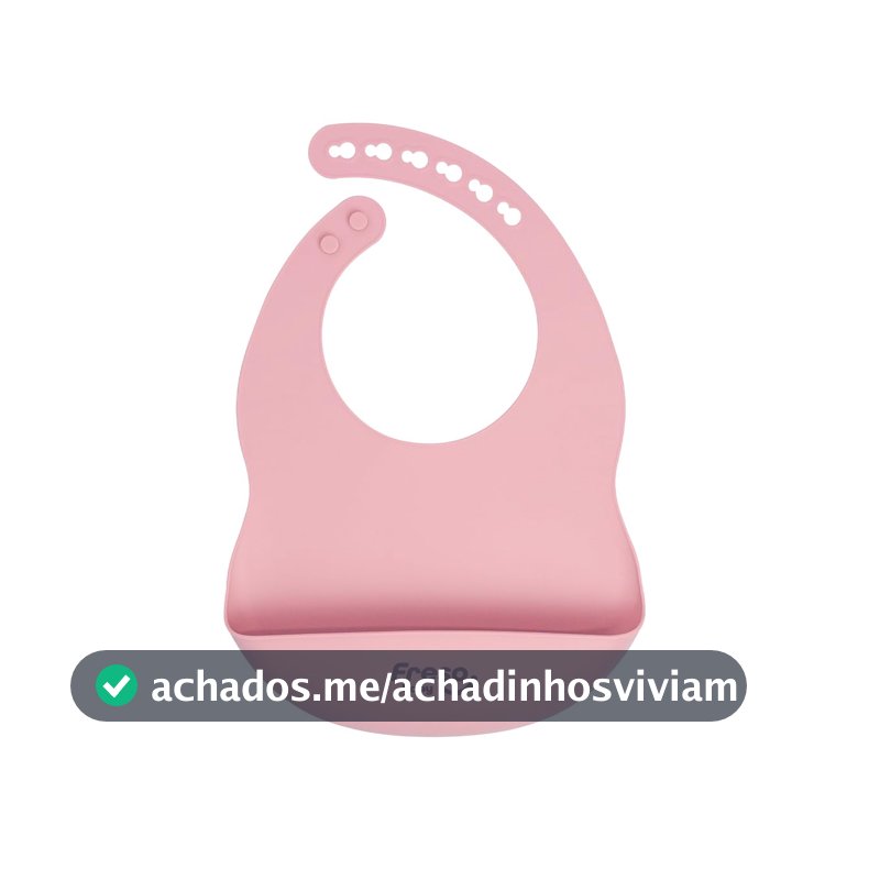 Freso Baby Babador Silicone Alimentação Bebê Introdução Alimentar Blw Impermeável Fecho Ajustável Com Bolso Pega Migalhas Livre De Bpa Cor Rosa