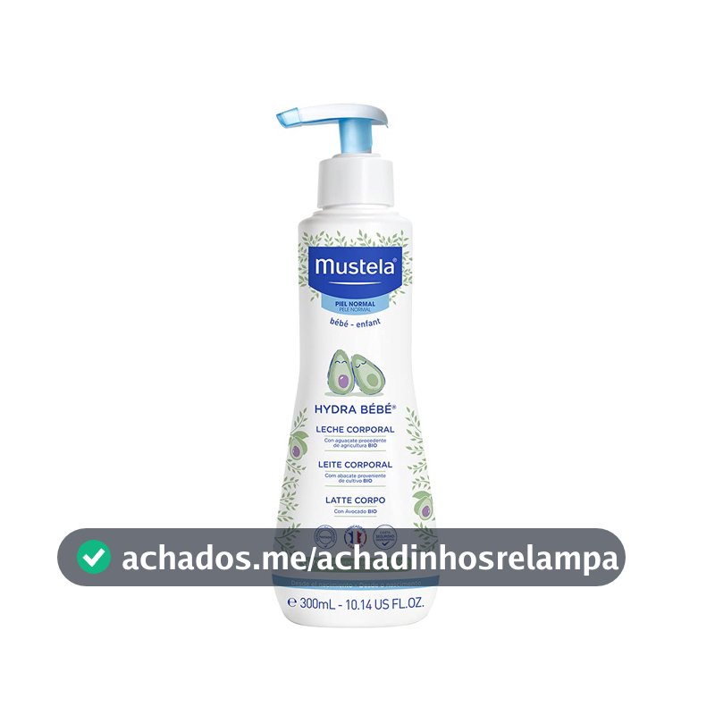 Mustela Hydra Bebê 300ml - Hidratante Infantil Corpo e Rosto - Feito com 97% de Ingredientes de Origem Natural e Hipoalergênico - Seguro Desde o Nascimento
