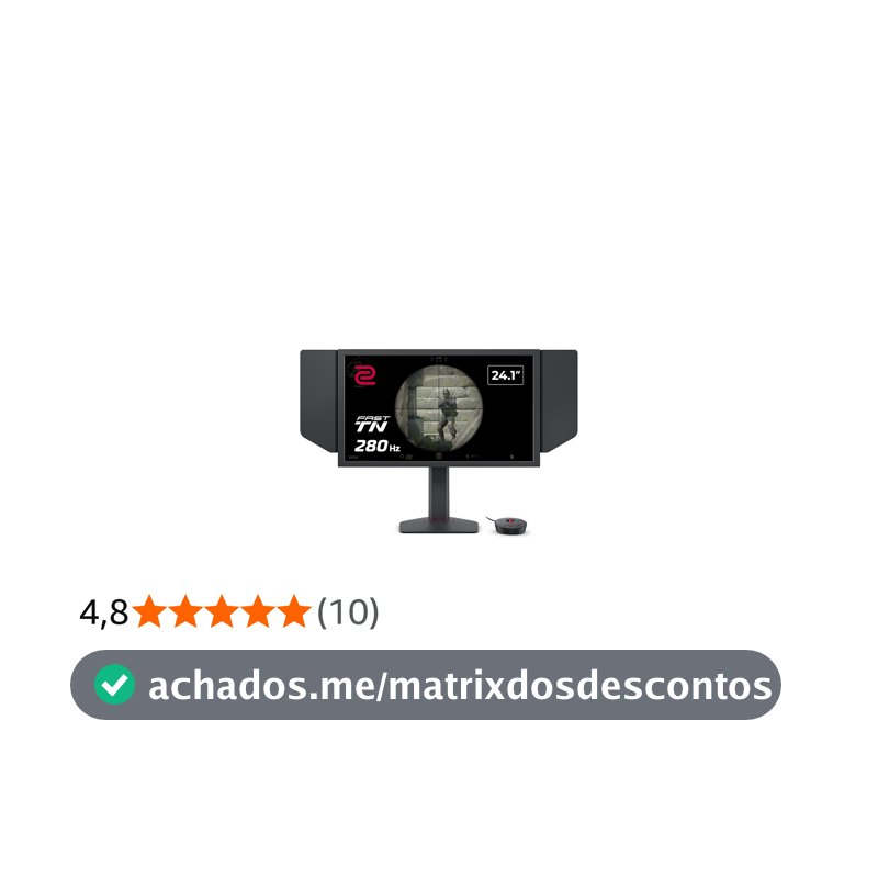 BenQ Monitor de jogos ZOWIE XL2540X+ 24.1 280Hz para eSports, 1080p, nova configuração Fast TN, XL para compartilhar, ajuste de altura alimentado por design de rolamento de nível industrial