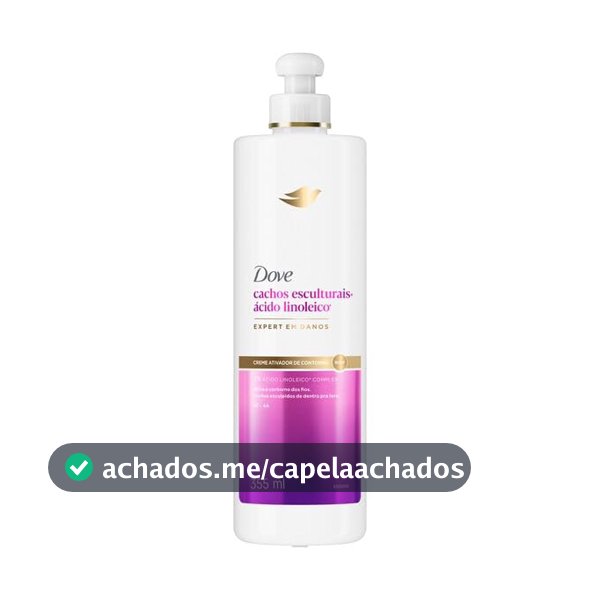 Dove Ativador de Cachos Creme Cachos Esculturais + Ácido Linoleico 355ml