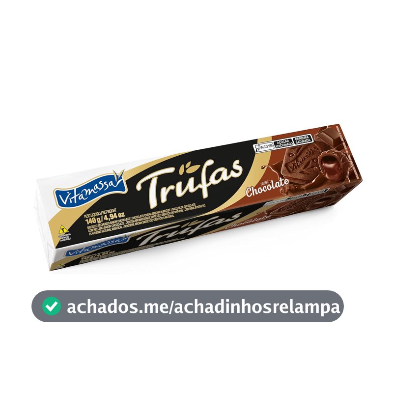 Vitamassa Biscoito Trufas Sabor Chocolate 140g