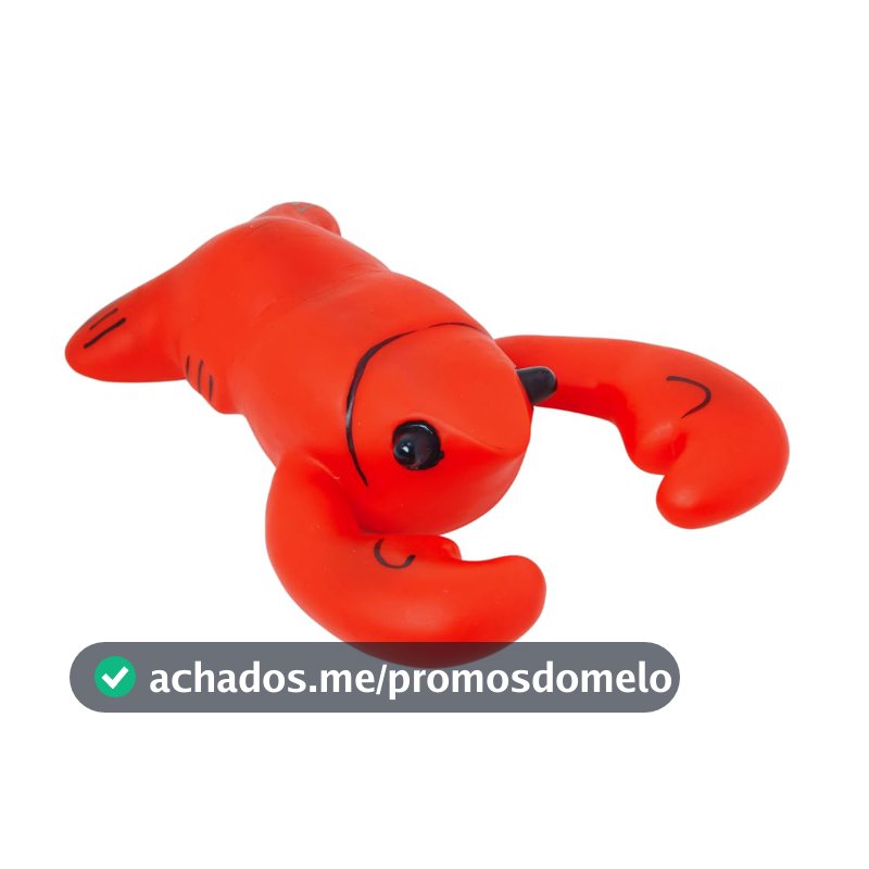Brinquedo Lagosta de Vinil Chalesco para Cães com Apito