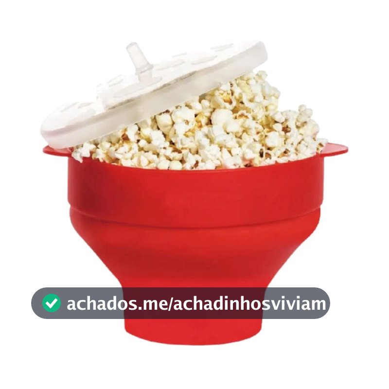 Pipoqueira Em Silicone P/Microondas - Vermelho