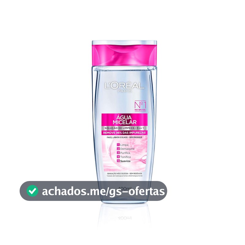 L'Oréal Paris Dermo Expertise, Água Micelar Purificante 5 em 1, 400ml