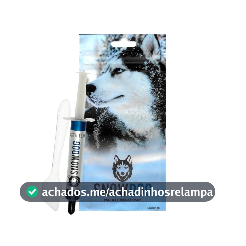 Pasta Térmica Snowdog Husky 1g 12,8w/m.k Alto Desempenho Prata Alta Condutividade para Processador CPU GPU PC Gamer Notebook Dissipador de Calor