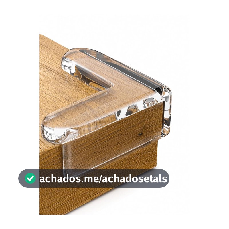 Protetor Para Quina De Mesa De Silicone 4 Unidades Silicone Transparente Segurança de Canto para Bebês e Crianças Proteção para Móveis Mesas Flexível Ideal para Casa Original