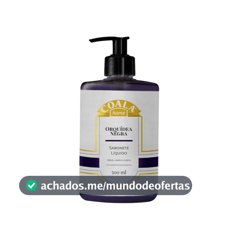 Coala Sabonete Liquido Maos e Corpo Limpa Hidrata Perfuma 500ml Orquidea Negra