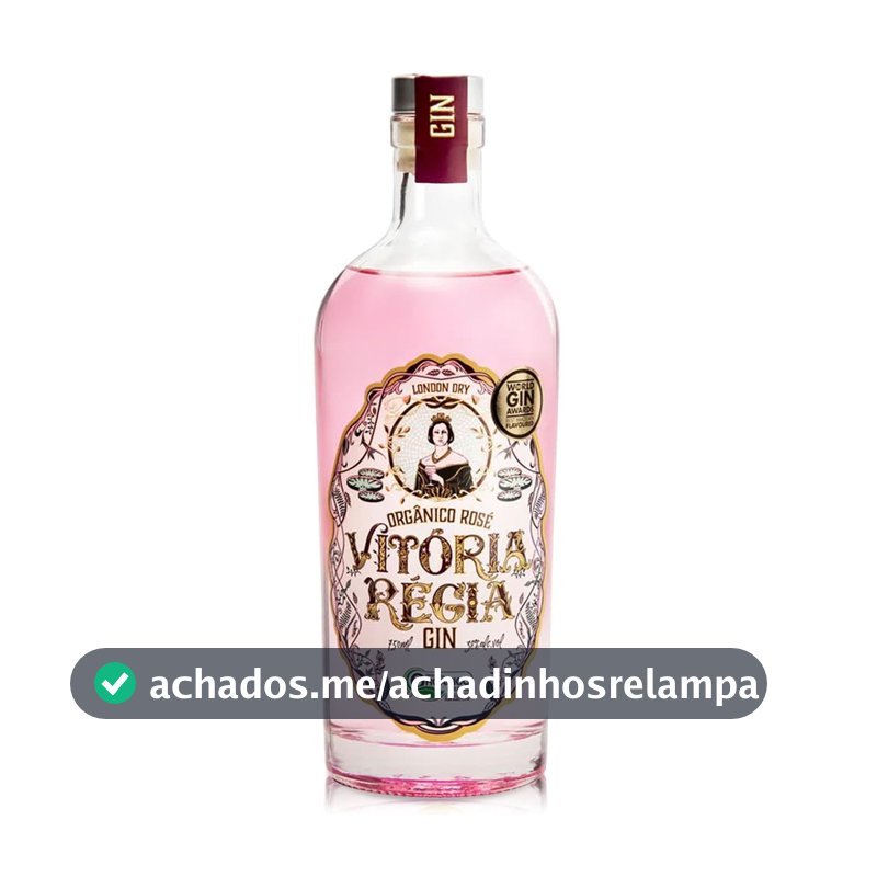Gin Rosé Vitória Régia, Orgânico, 750ml
