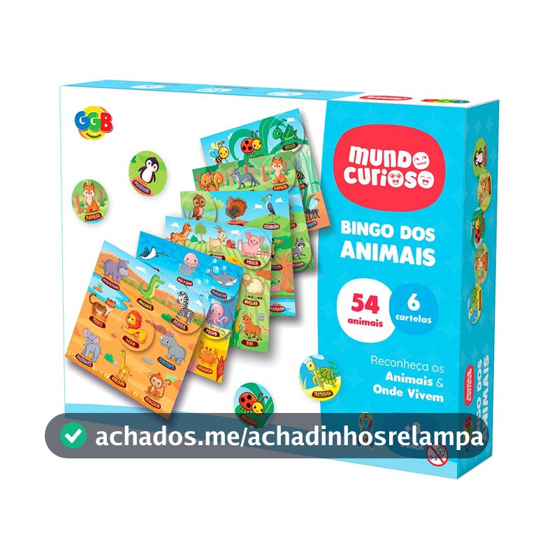 GGB Brinquedo Educativo Infantil Bingo dos Animais