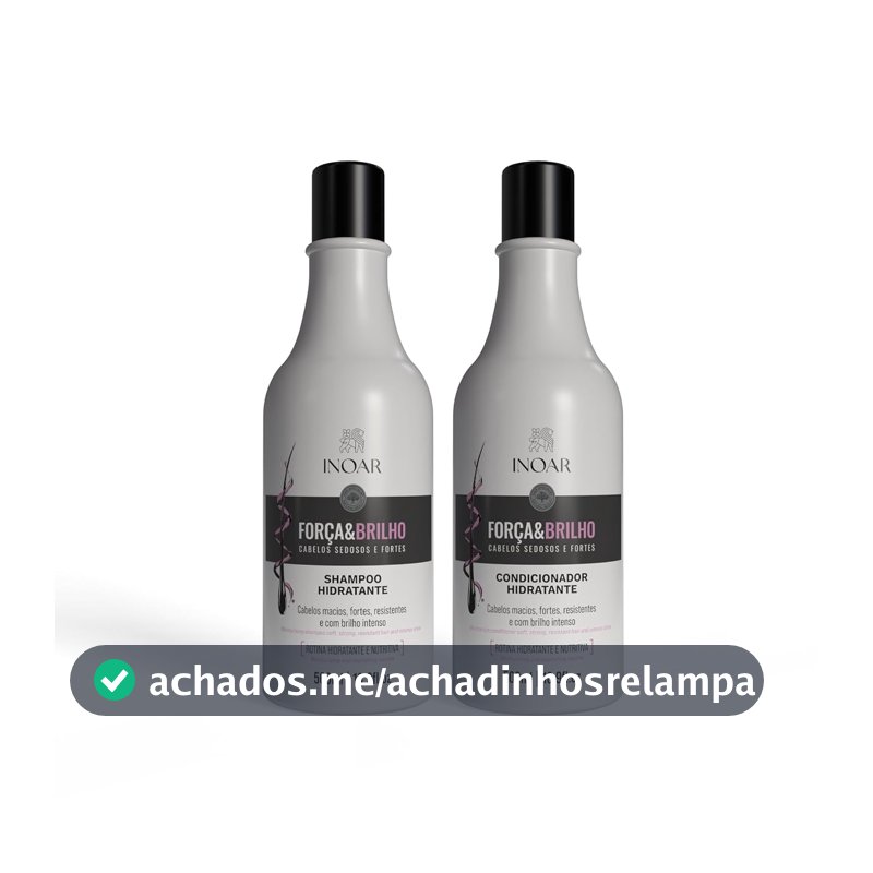 Kit de Shampoo e Condicionador Inoar Força e Brilho, 500ml