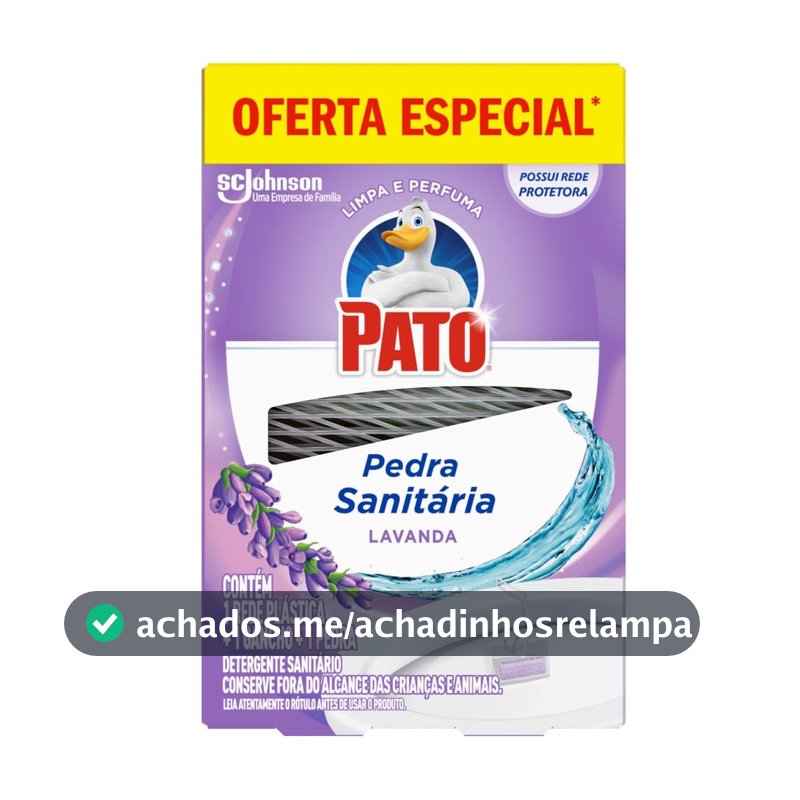 Pato Pedra Sanitaria Lavanda Desodorizador Sanitário, Limpeza Banheiro, 25g