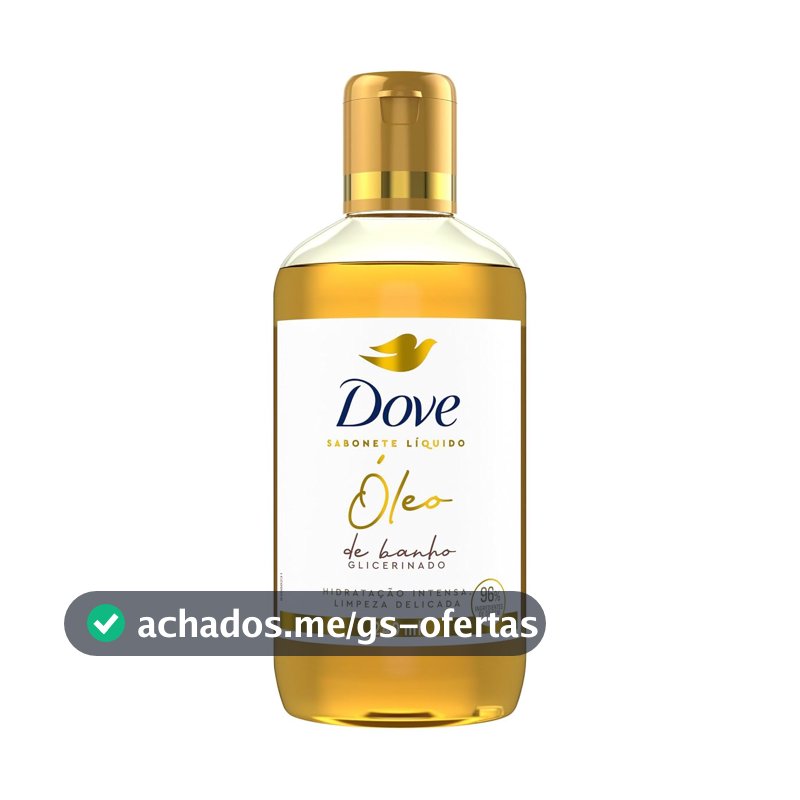 Dove Óleo de Banho Hidratação Intensa e Limpeza Delicada, Glicerinado com 96% Ingredientes de Origem Natural 240 ml