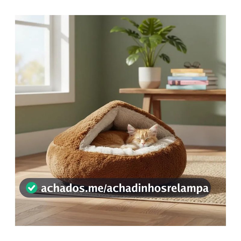 CAMINHA PET NUVEM COBERTA FECHADA CAMA PLUSH TOCA DONUT IGLU M50CM (TOFFEE)