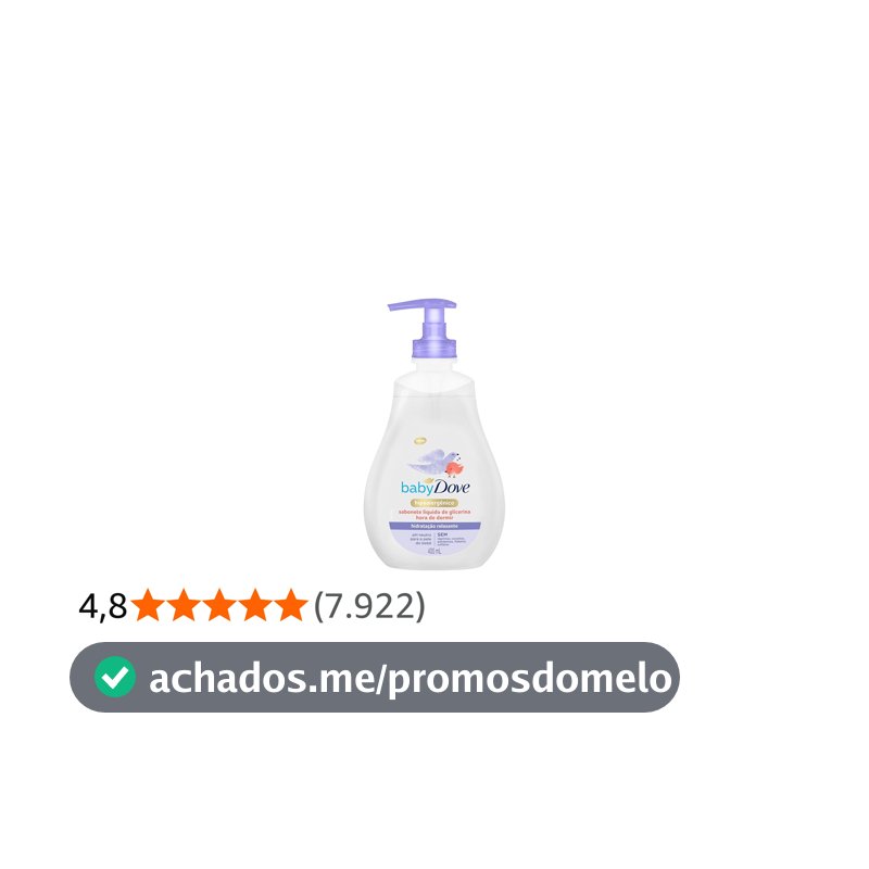 Baby Dove Sabonete Líquido De Glicerina Hidratação Relaxante Hora De Dormir Frasco 400 Ml