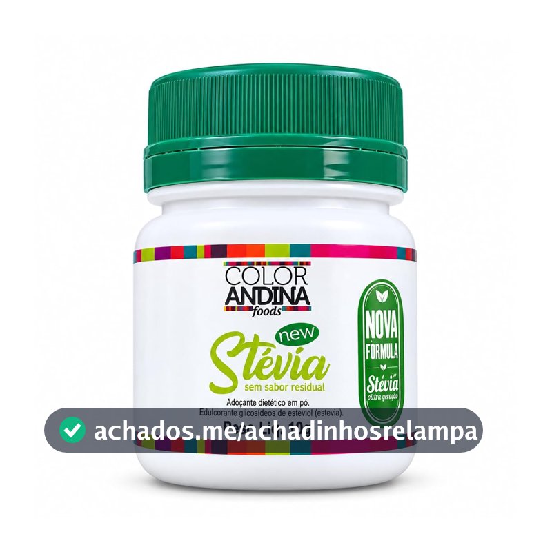 Adoçante Stévia Color Andina 10g Sem Sabor Residual 100% Natural