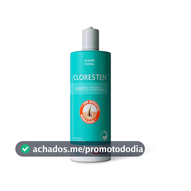 Shampoo Cloresten Antifúngico E Antibacteriano De 500ml