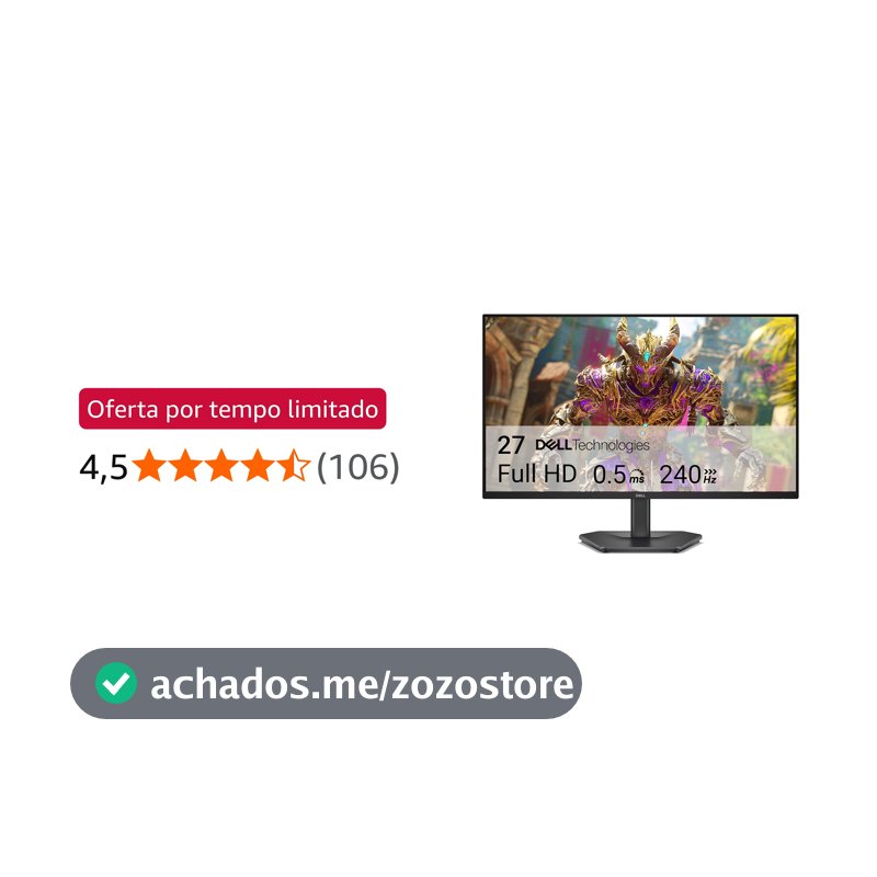 Monitor Dell 27", Full Hd (1920 x 1080), 240 Hz, Ips, Se2726hg