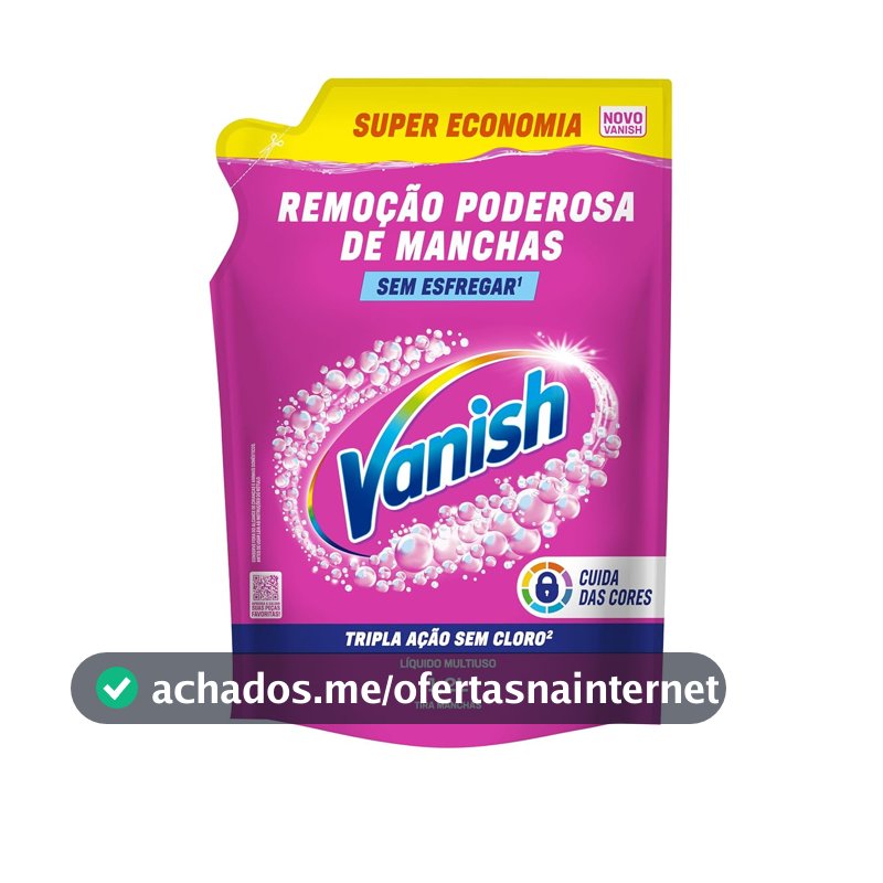 Tira Manchas Líquido Vanish Oxi Action Pink 1,2L para Roupas Coloridas. Sem Cloro, Remove Manchas sem Danificar o Tecido, Preserva as Cores e Deixa as Roupas com Aparência de Nova