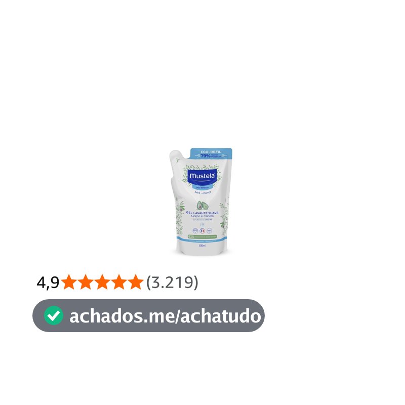 Mustela Refil Gel Lavante Suave 400ml - Sabonete Líquido Corpo e Cabelo para bebês e crianças – feito com 93% de ingredientes de origem natural - Mustela Bebê e Criança