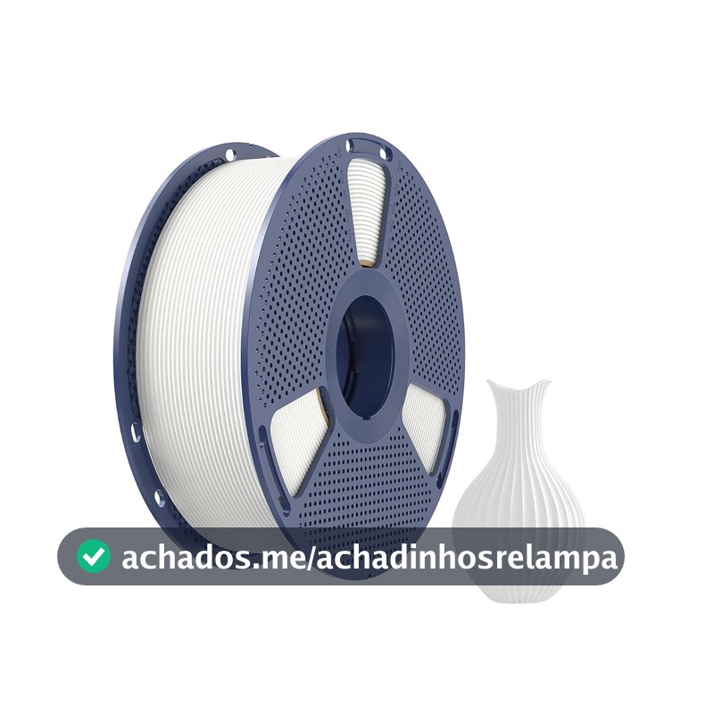 Creatorally Filamento PLA Fosco Alta Velocidade 3D 1,75mm 1kg, Branco Fosco, Compatível com Impressoras FDM
