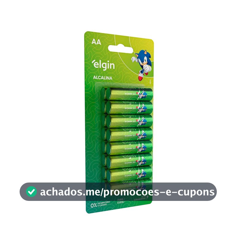 Pilha Alcalina AA com 16 unidades Elgin Comum
