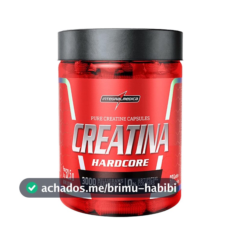 Integralmedica Creatina Hardcore 60 Cápsulas Pura Monohidratada