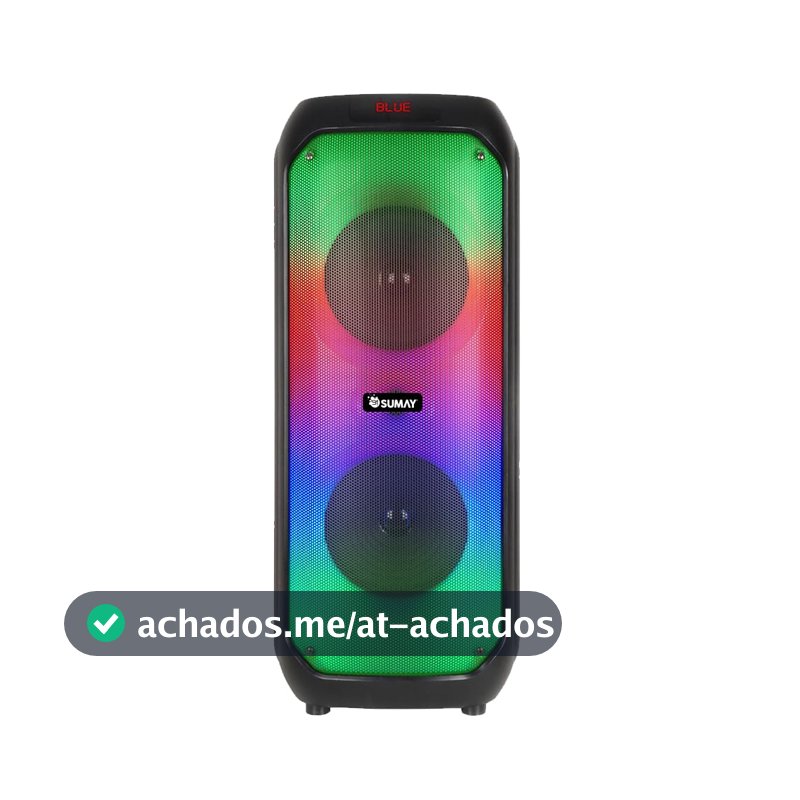 Sumay Caixa de Som Bluetooth Fire 1000W Portátil
