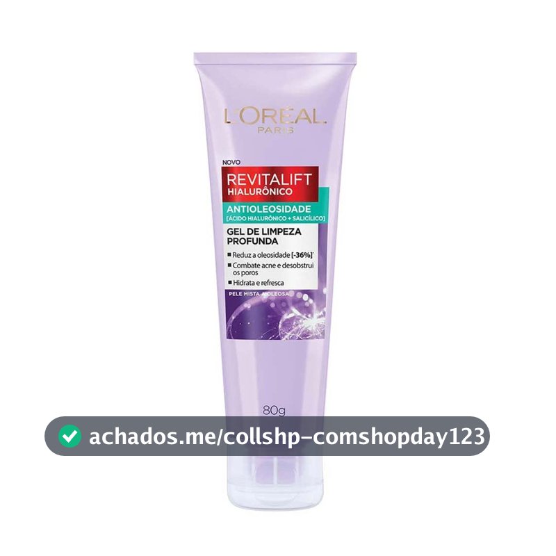 L'Oréal Paris Gel de Limpeza Antioleosidade Revitalift Hiaurônico, 80g
