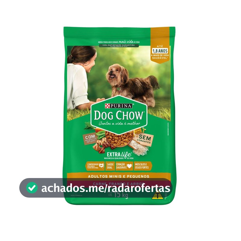 Ração para Cães Adultos de Raças Pequenas Purina Dog Chow, 15kg