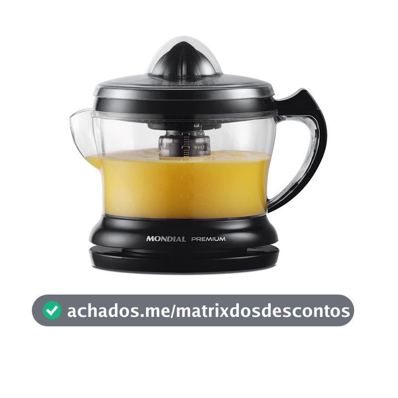 MONDIAL Espremedor Premium, Preto, 30W, 220V - E-02