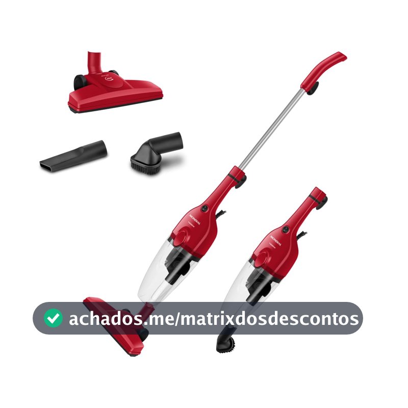 MONDIAL Aspirador de Pó Turbo Cycle, Vermelho/Preto, 1500W, 110V - AP-40-R