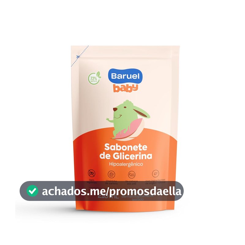 Sabonete Líquido Bebê Glicerina Refil 210ml – Baruel Baby