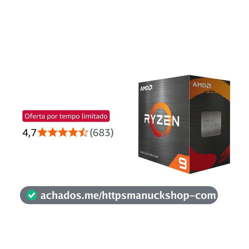Processador AMD Ryzen 9 5900XT Box (AM4/ 16 Cores/ 32 Threads/ 4.8GHz/ 72MB Cache/Sem Video/Sem Cooler)