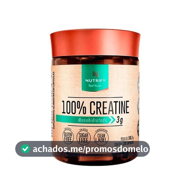 100% Creatine Monohidratada em Cápsulas (120 Caps) - Nutrify
