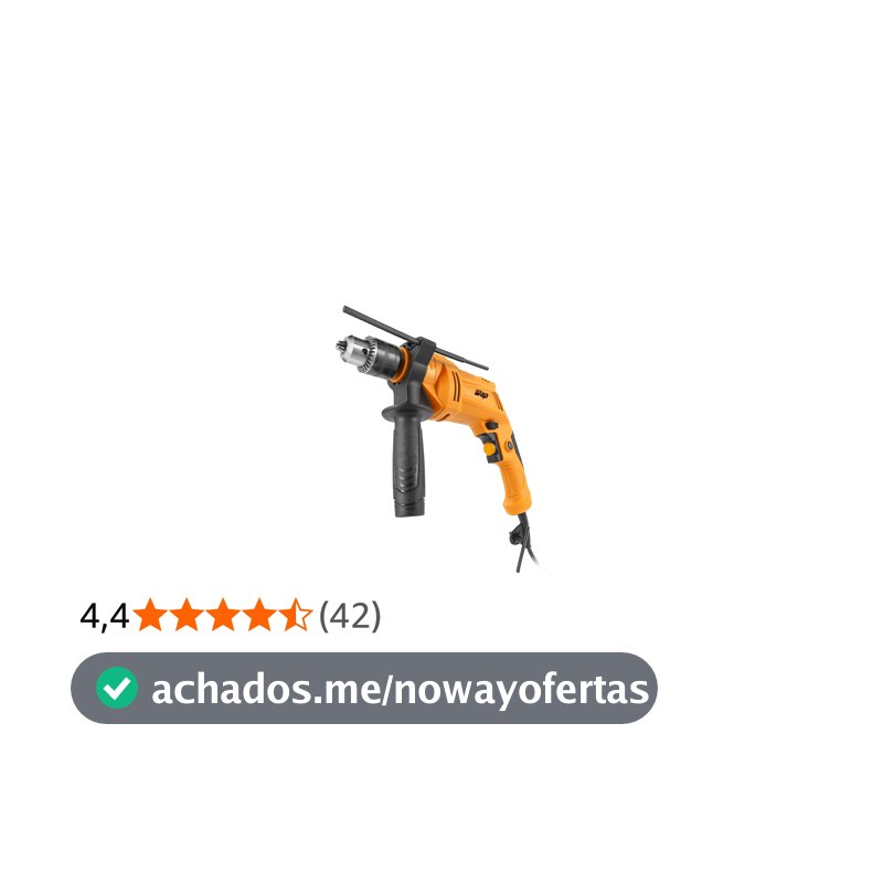WAP Parafusadeira e Furadeira Impacto 3/8" WF 700FE W2, Limitador de Profundidade e Empunhadeira Auxiliar 40Nm 700W 220V