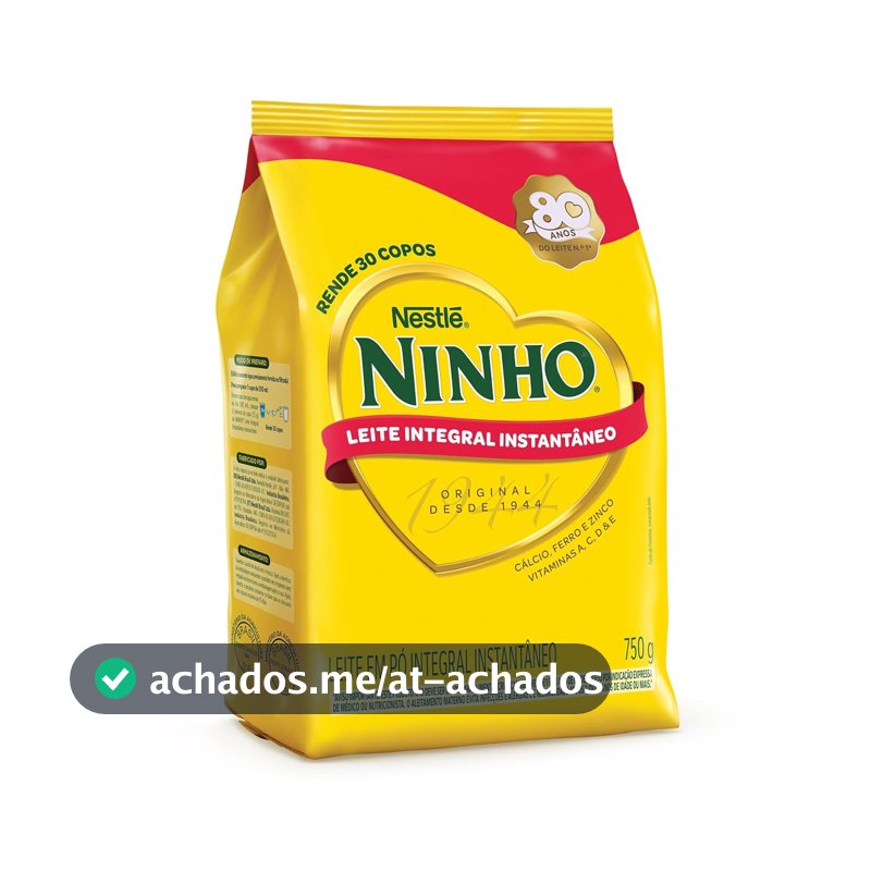 Leite em Pó Ninho Integral Instantâneo Sachê 750g