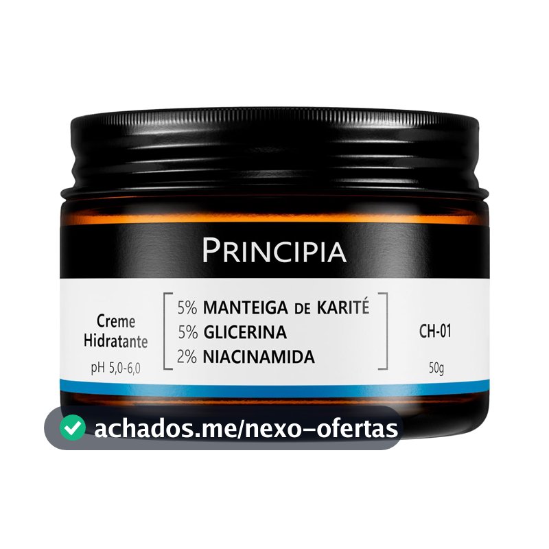 Creme Facial Hidratante Principia, Com Manteiga de Karité, 50g
