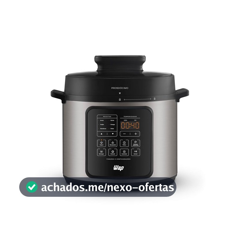 WAP Panela de Pressão WPPE3 6L, 10 Receitas Pré-Programada 220V