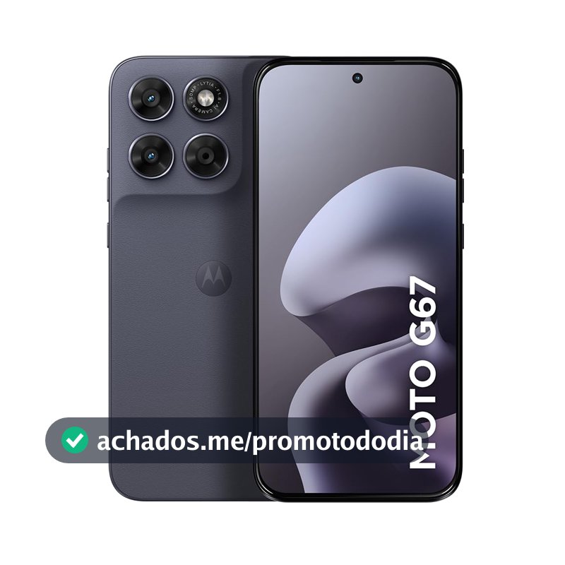 Smartphone Motorola Moto G67 5G - 256GB 4GB RAM + 8GB RAM Boost camera 50MP Sony Lytia 600, tela 1.5K extreme Amoled 120hz, ultrarresistente - Chumbo