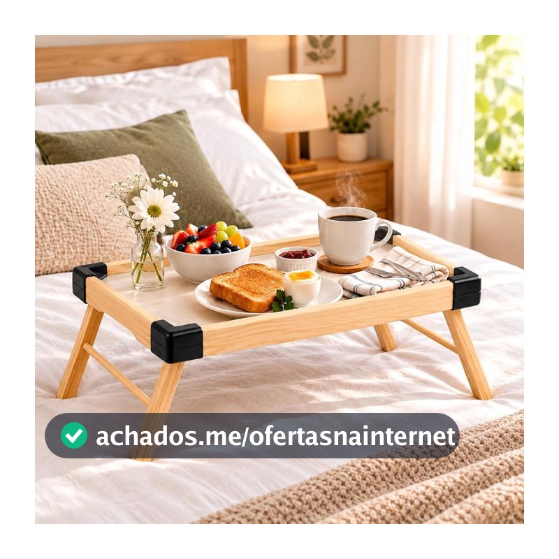 Bandeja de Café da Manhã, Refeições na Cama Dobrável em Madeira