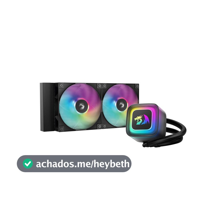 Redragon Water Cooler GamerStorm LE240 RD 240mm RGB Compatível c/ Intel LGA 1851/1700/1200/1151 e AMD AM4/AM5 Preto - R-LE240RD-BKAMMN-A-1