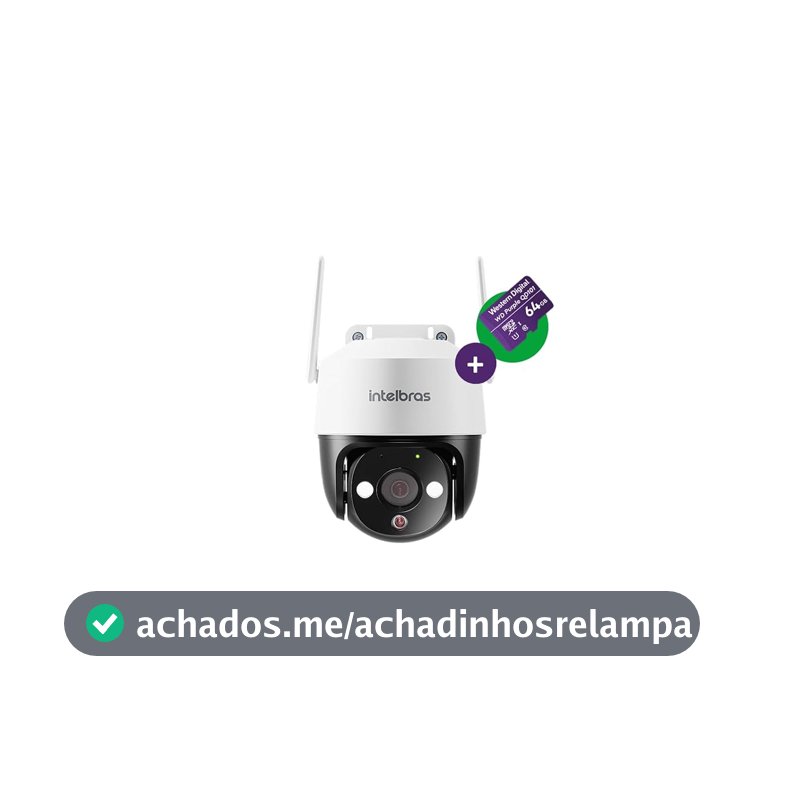 Câmera Inteligente iM7+3MP de Resolução com Cartão MicroSD 64GB Branca Intelbras