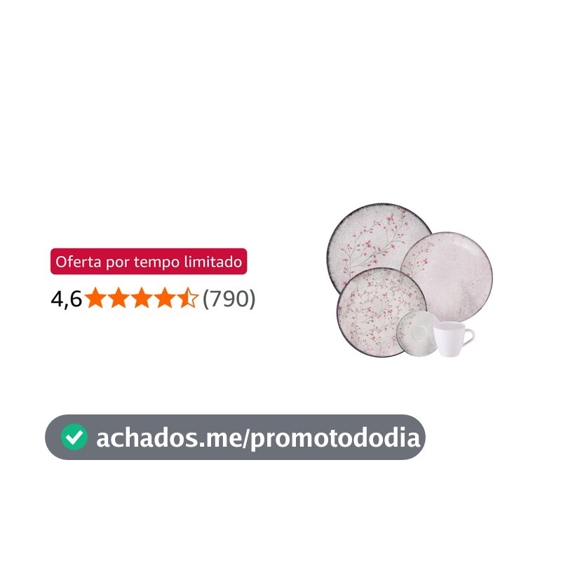 Tramontina Aparelho de Jantar Floralis em Porcelana Decorada 20 Peças