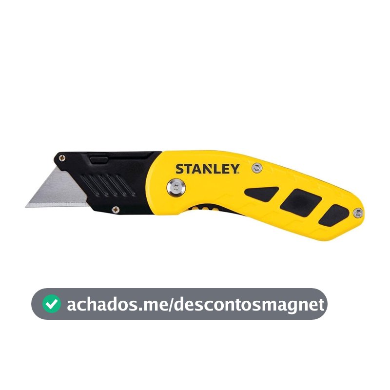 STANLEY Estilete Compacto Dobrável, Estilete Profissional para Diversas Aplicações de Corte, Modelo STHT10424