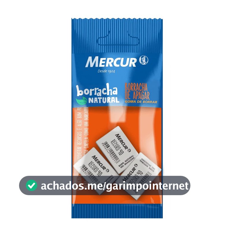Mercur Record 40 - Borracha Branca Macia, 3 unidades