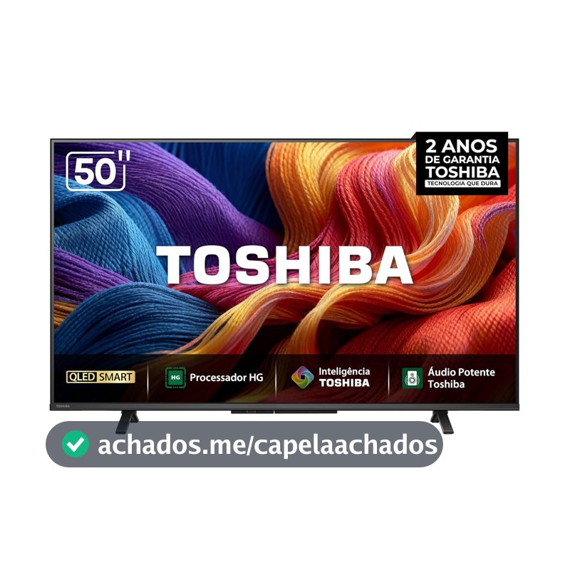 Toshiba Smart TV QLED FHD 50" Polegadas 50V45SS com Processador HG Inteligência Toshiba AI e Áudio Potente multicanal
