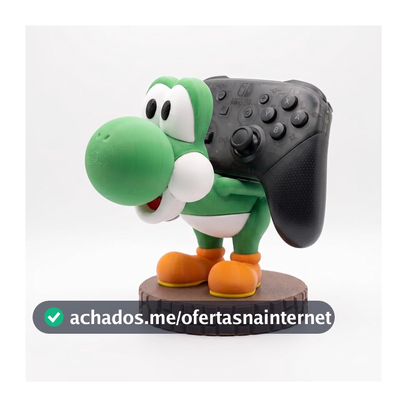 Suporte Universal para Controle de Videogame Yoshi - Temático - Impressão 3D Premium - Organizador de Setup Gamer (Xbox, PS5, Switch)