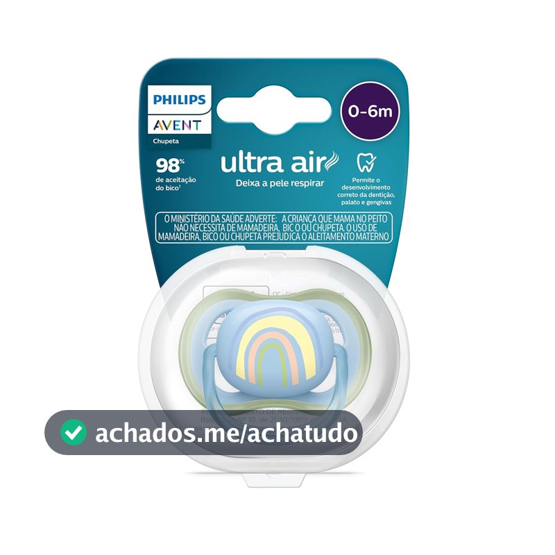 Chupeta Ultra Air 0-6 Meses Philips Avent Individual Azul