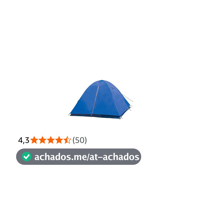 Nautika, Barraca De Camping Fox 3/4 Pessoas com Coluna D’água, Formato Iglu, Impermeabilizado, Acompanha Estacas, Cordas para Fixação, Fácil de Montar, Confortável para Pessoas Altas